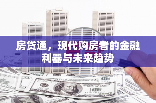 淮上房贷通，现代购房者的金融利器与未来趋势